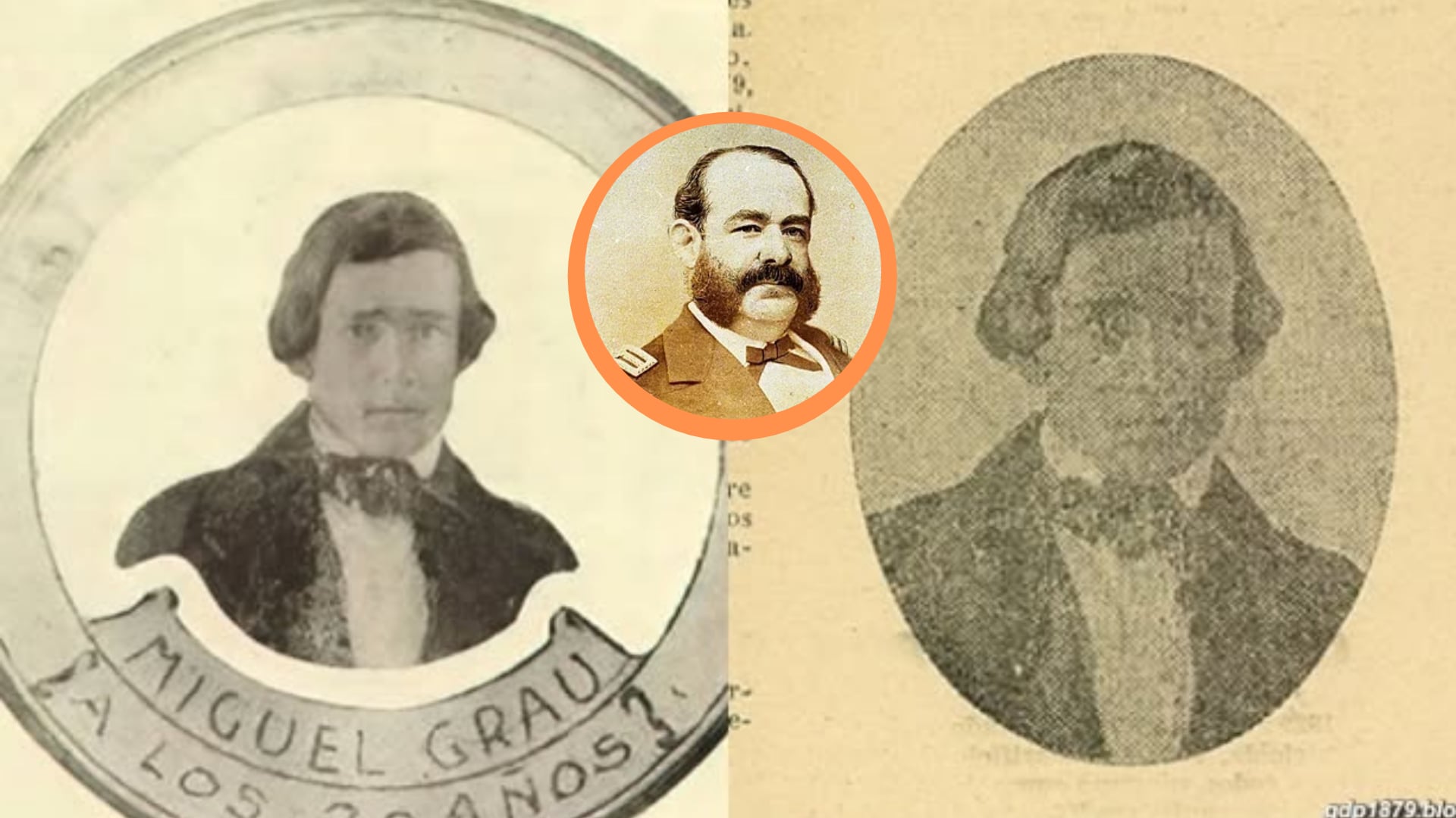 Miguel Grau tuvo su primer contacto con la navegación a los 9 años. Composición: Infobae