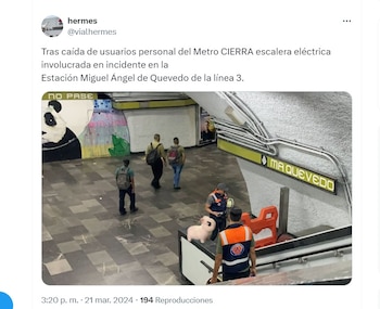 Usuarios reportan accidente en las