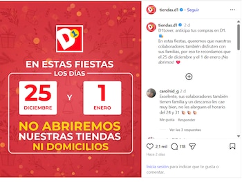 D1 comunicó que el 25