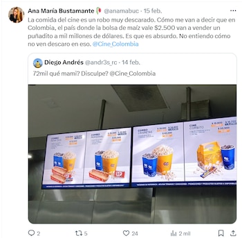 Una publicación compara el precio