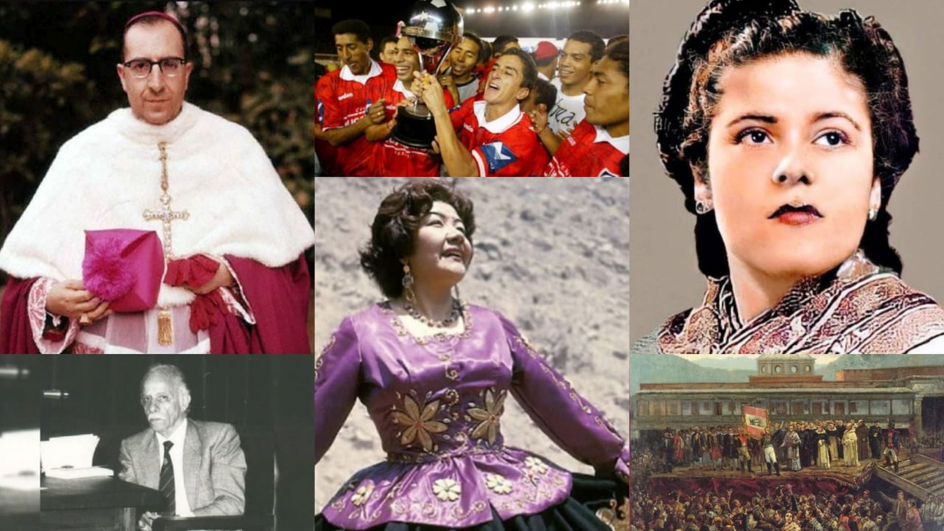 La jornada es recordada por acontecimientos que han definido el rumbo político, religioso, literario y deportivo, reflejando la diversidad y riqueza del patrimonio nacional (Composición)