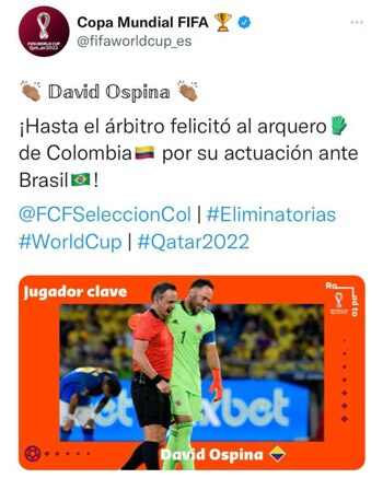 Los elogios para David Ospina