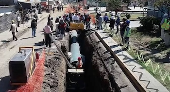 Se realizan trabajos de reparación