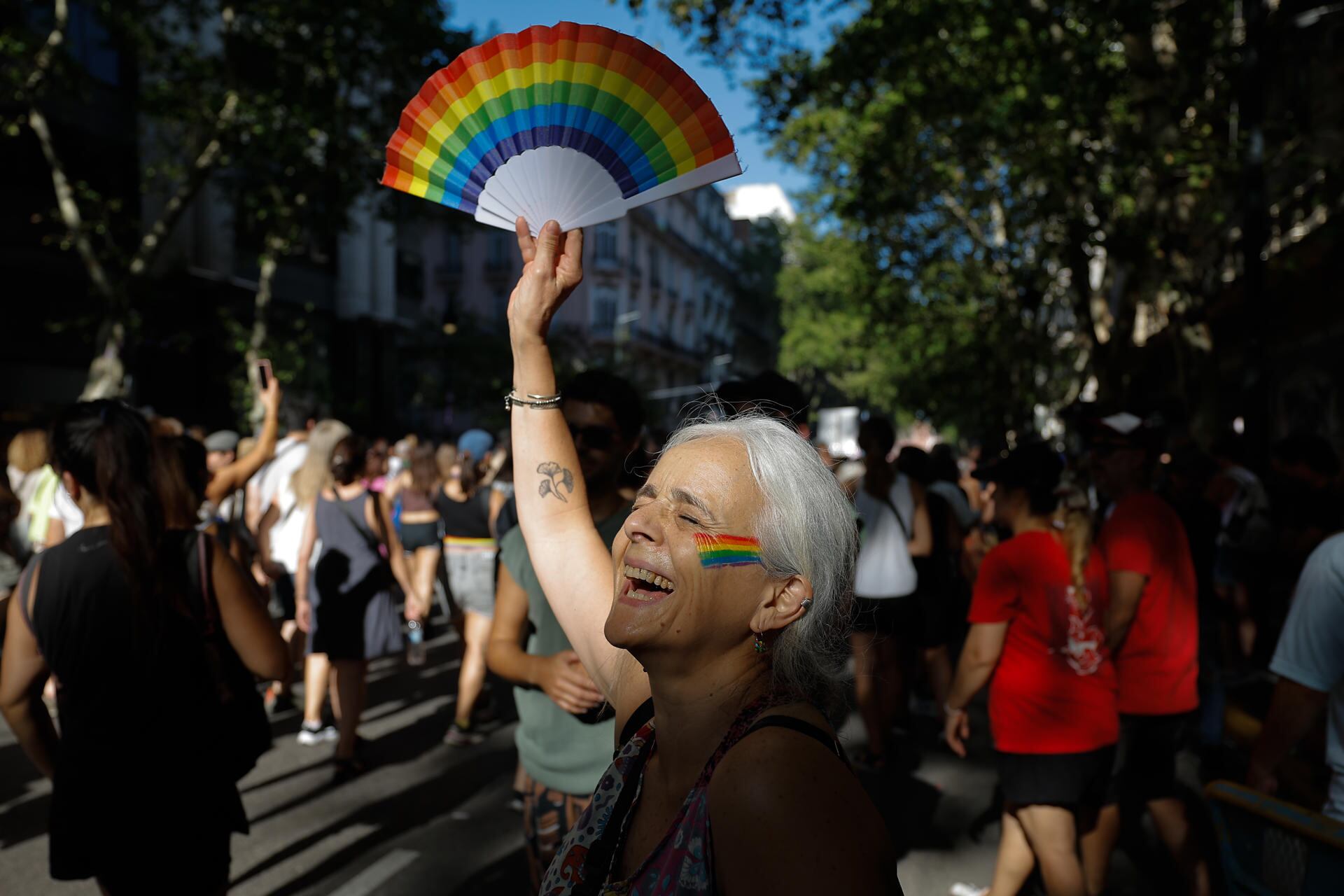La marcha comenzará a las 16, pero desde las 10 de este sábado hay actividades alrededor de Plaza de Mayo (Crédito: EFE)
