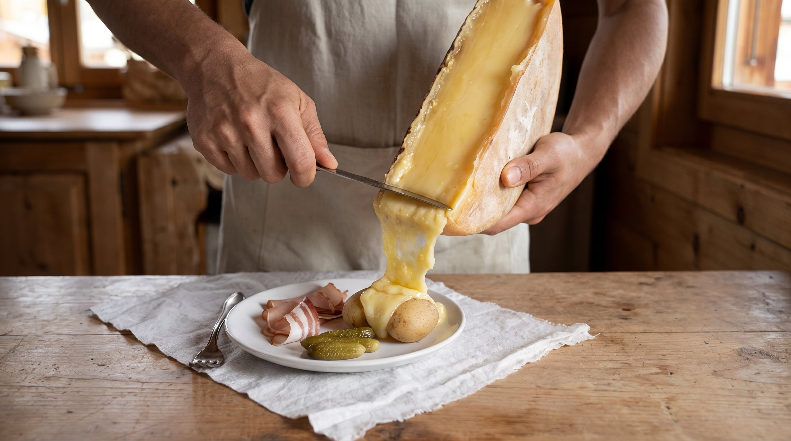 La raclette coloca el queso fundido sobre papas y otros acompañamientos. (Imagen Ilustrativa Infobae)