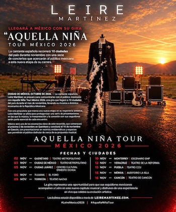 Aquella Niña Tour México 2026 incluyó 10 ciudades
(RS)
