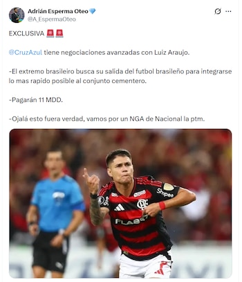 El delantero brasileño Luiz Araujo
