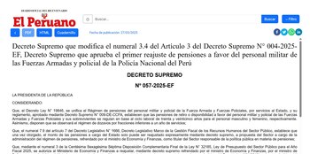 Parte del Decreto Supremo. Foto: