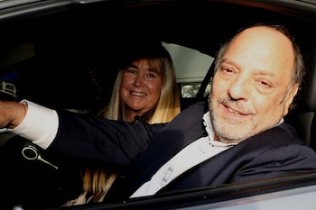 Baby Etchecopar y su novia,