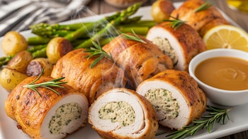 Rollitos de pechuga rellenos: receta jugosa, fácil y versátil para comidas caseras