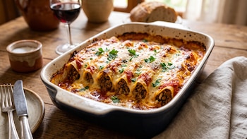 Receta de canelones de carne, rápida y fácil