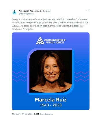 El comunicado de la Asociación