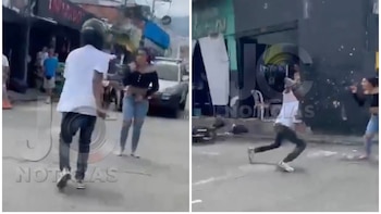 Del amor al odio: pareja protagonizó pelea con cuchillos en plena vía pública y el hombre terminó en el hospital
