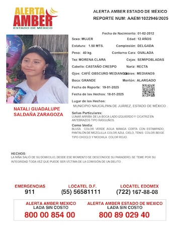 Alerta Amber para localizar a