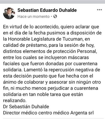 El mensaje del director del