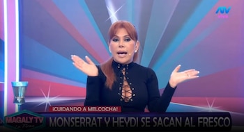 Heydi Amado defiende el estado de salud de Melcochita y lanza fuerte comentario contra Monserrat. Captura: Magaly TV La Firme.