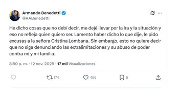 Con esta publicación en X,