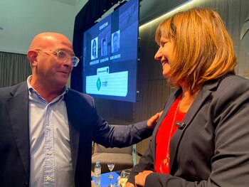 Patricia Bullrich y Marcos Carasso,