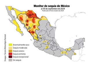 La especialista indicó que hay sequía extrema en la zona norte del país. | UNAM