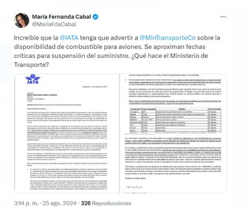 La congresista María Fernanda Cabal