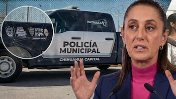 Patrullas de Chihuahua con escudo de la Policía de Nueva York desatan polémica: Sheinbaum critica