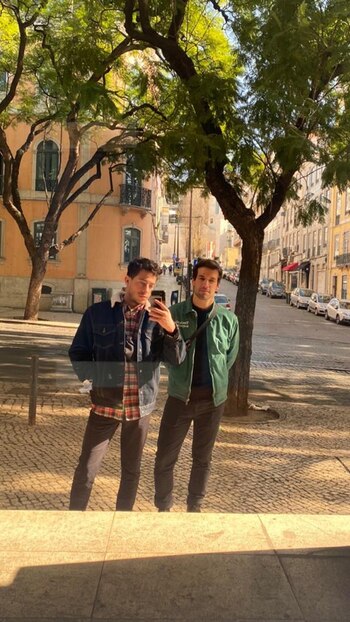 Agustín y Tiago en Lisboa,