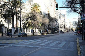 Las calles de Buenos Aires durante Argentina Egipto