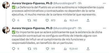 La ministra reconoce que su