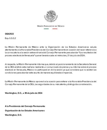 La Misión Permanente de México