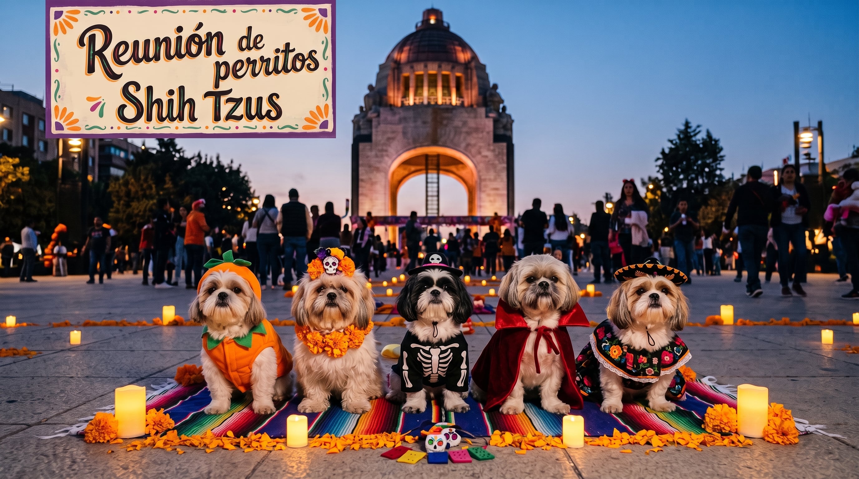 Reunión de perritos Shih Tzu en CDMX tendrá caminata, disfraces y homenaje con luces LED por Día de Muertos