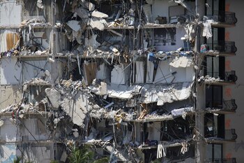 A view of a partially