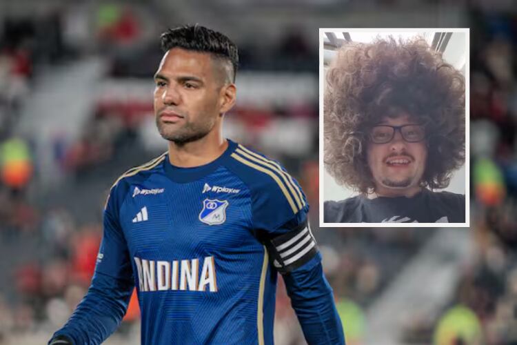 El hincha bogotano afirmó que espera no sumar tantos días sin un corte de cabello como Frank Ilett - crédito Millonarios/@theunitedstrand/Instagram