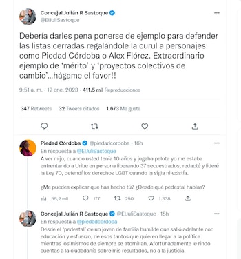 Piedad Córdoba y Julián Rodríguez