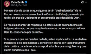 Vicky Dávila - crédito @VickyDavilaH/X