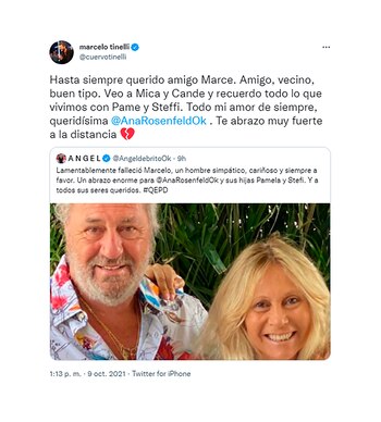 Los famosos despidieron al marido de Ana Rosenfeld