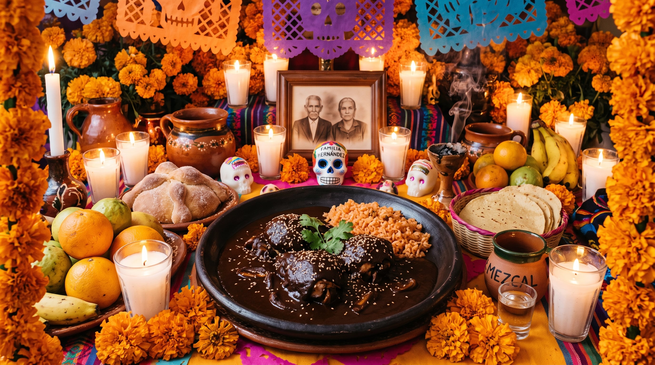 El mole que no puede faltar en las ofrendas de Día de Muertos: receta paso a paso