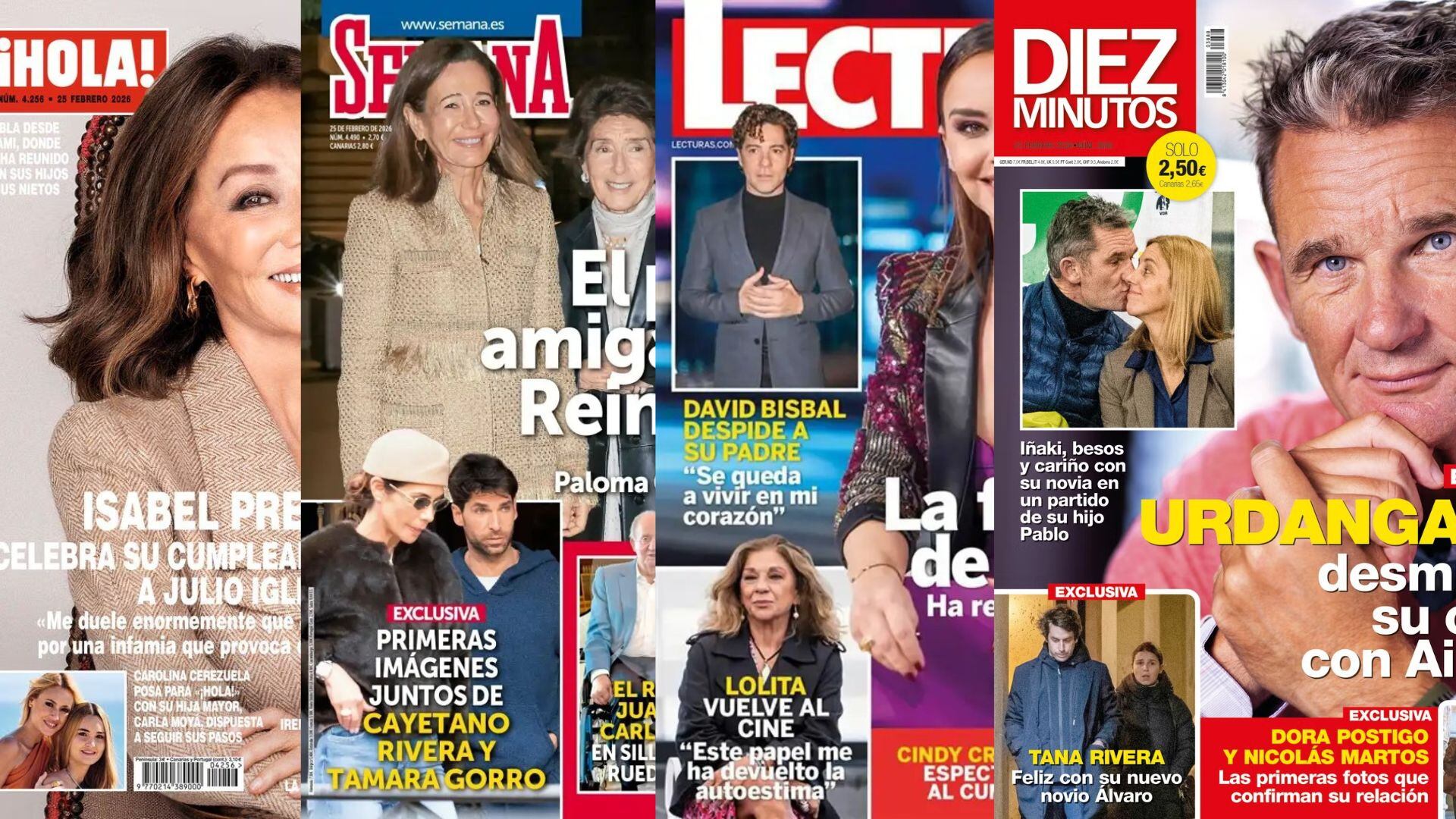 Las revistas del corazón del 18 de febrero de 2026.