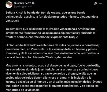 El mandatario aseguró que Noem