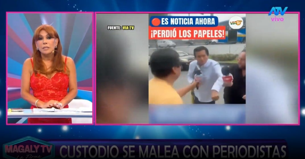 Magaly Medina arremete contra Óscar Custodio tras verlo nuevamente detrás de La Bella Luz: “Ni siquiera se esconde”. Captura: Magaly TV La Firme.