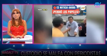 Magaly Medina arremete contra Óscar Custodio tras verlo nuevamente detrás de La Bella Luz: “Ni siquiera se esconde”. Captura: Magaly TV La Firme.