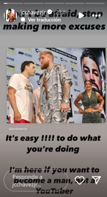 En Instagram, Chávez Jr desafió