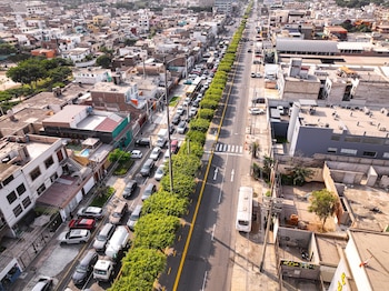 Ciclovía en la avenida La