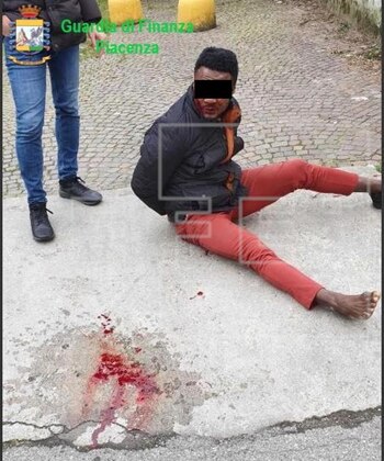 Uno de los hombres golpeados