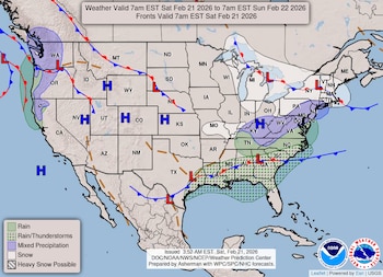 Mapa de frentes y precipitación