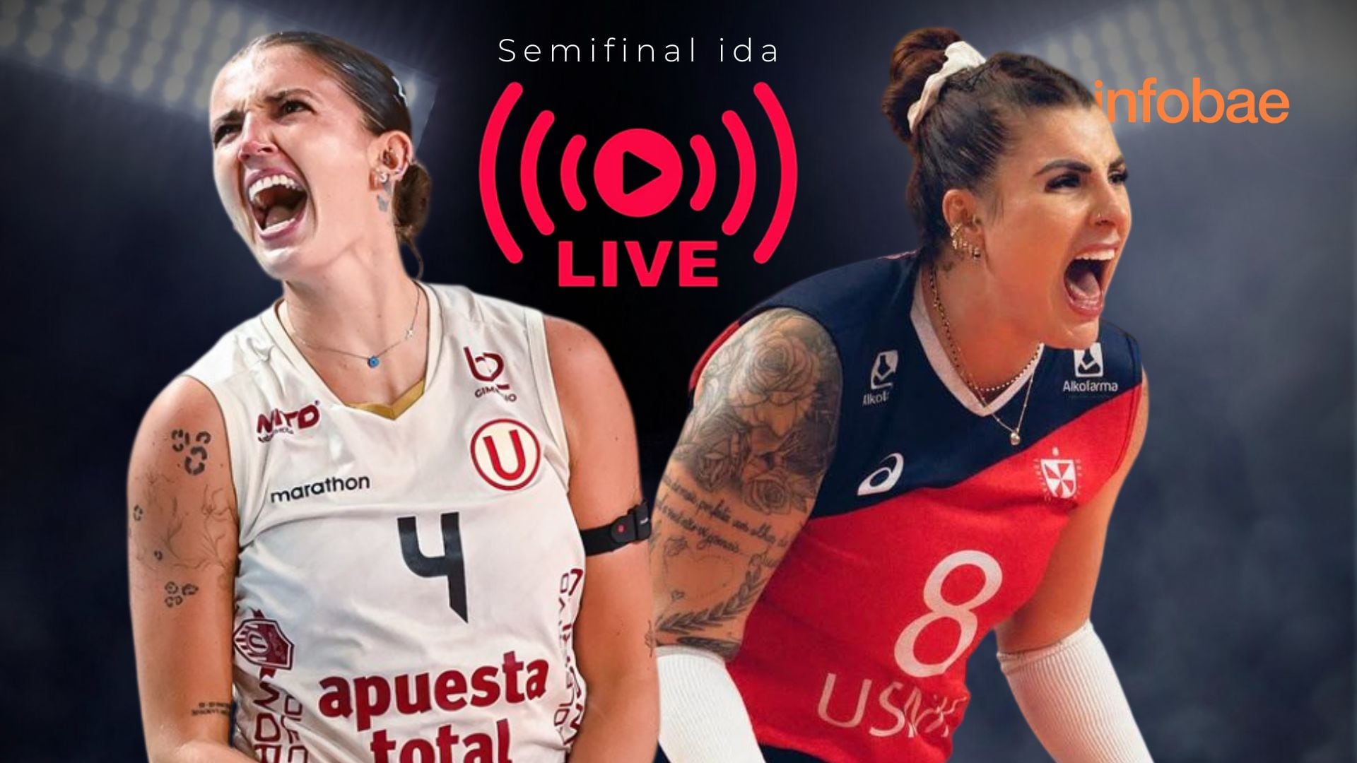 Universitario y San Martín se enfrentarán por la semifinal ida de la Liga Peruana de Vóley 2025/2026.