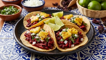 Tacos de pastor con flores de jamaica: cómo preparar la receta para cuidar tu salud ante carne en mal estado