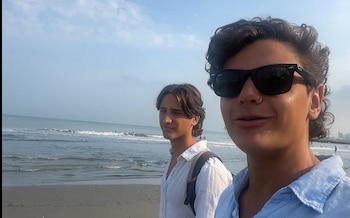 Las playas de Bocagrande y El Laguito generaron malestar en dos turistas argentino por basura, vendedores ambulantes y condiciones del agua - crédito @mateospanevello/TikTok