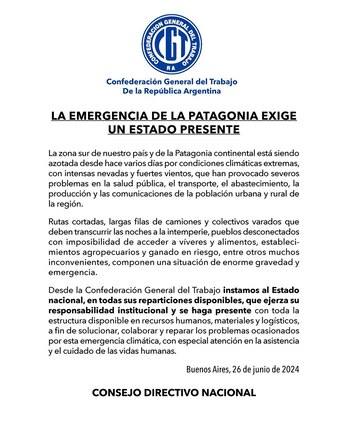 El comunicado que emitió la