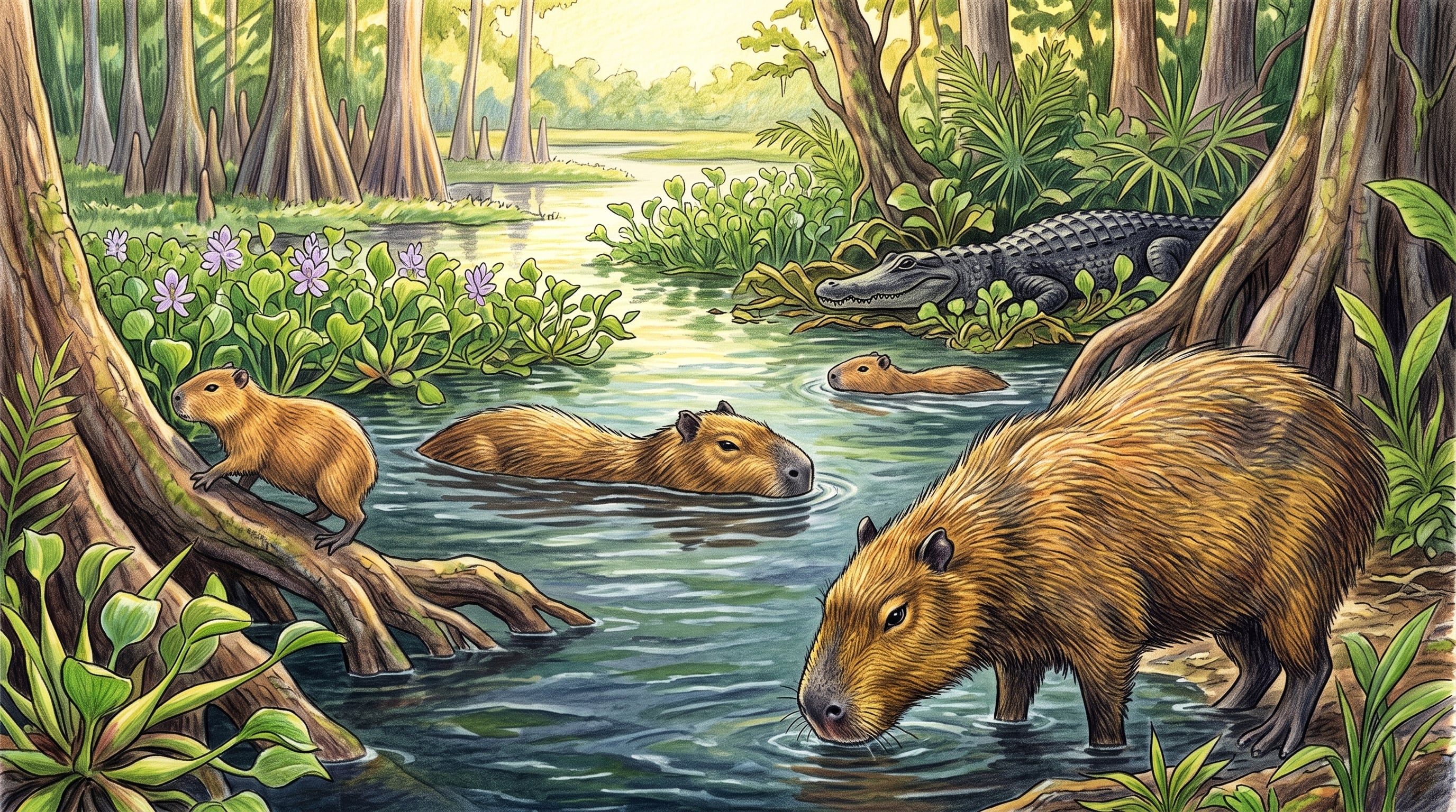 El hallazgo representa el primer registro de un carpincho en la costa chilena, una especie que requiere de humedales y agua superficial para desplazarse (Imagen Ilustrativa Infobae)