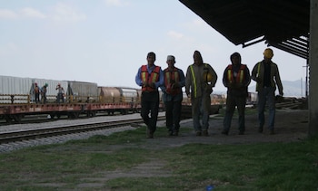 El transporte por ferrocarril es